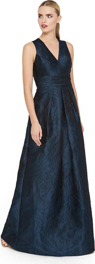 Mariah Crinkle Pleated Gown