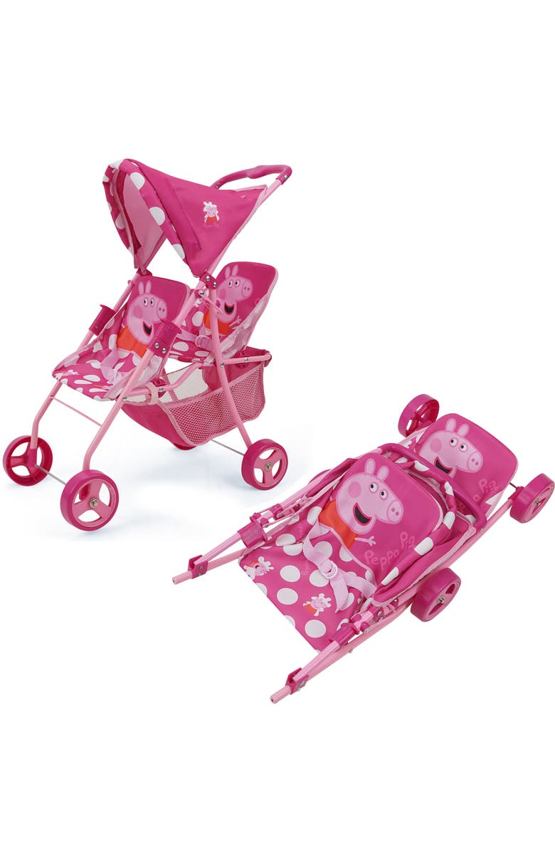 Peppa Pig Doll Twin Stroller, Alternate, color, Multicolored