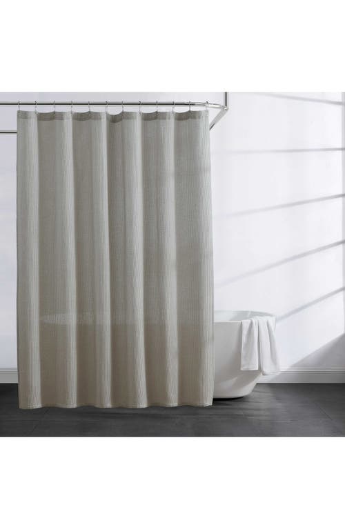 Kenneth Cole New York Waffle Textured Shower Curtain In Lt-pastel Grey