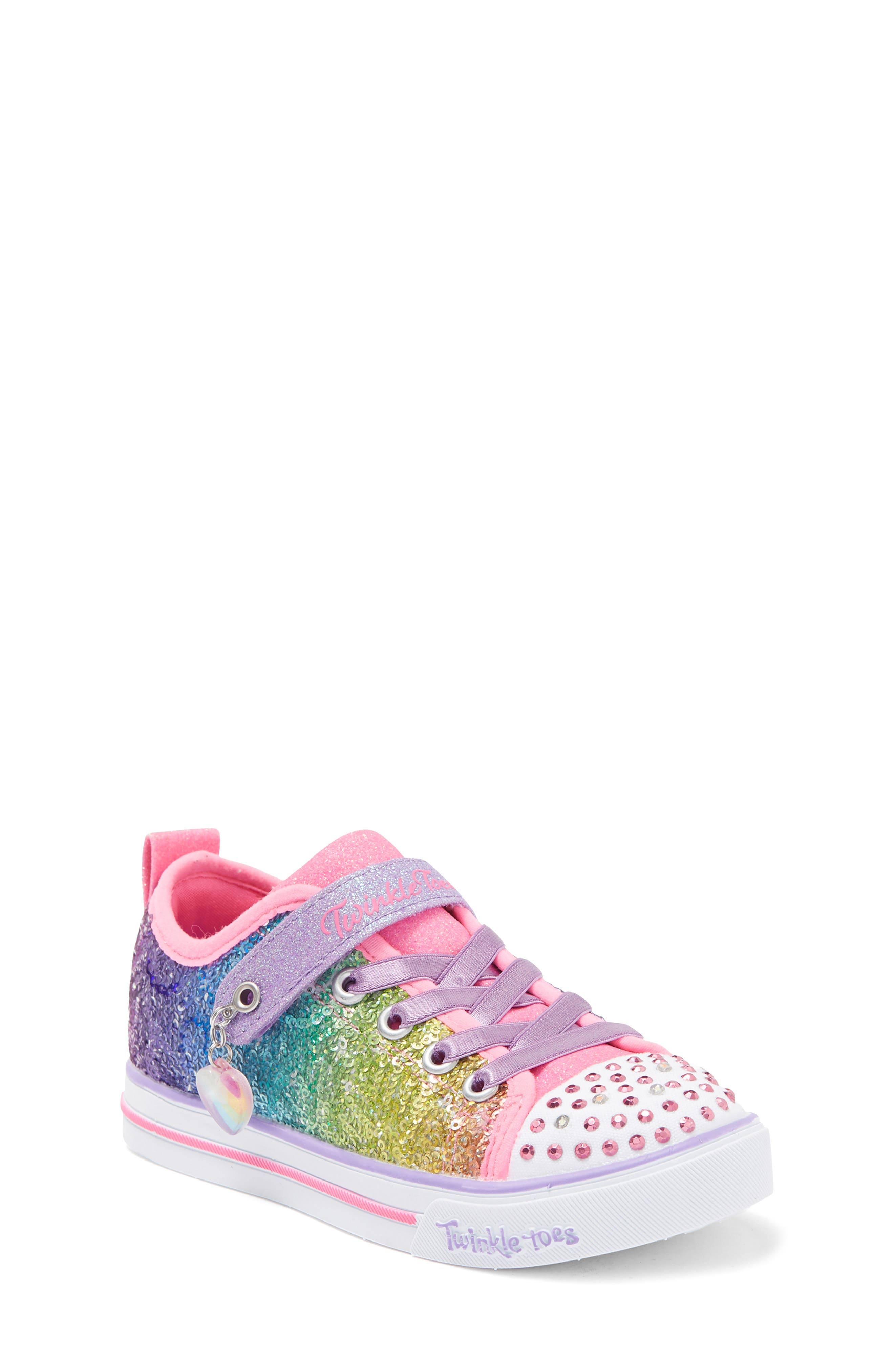 SKECHERS Sparkle Lite Sequins So Bright Glitter Sneaker, Main, color, 