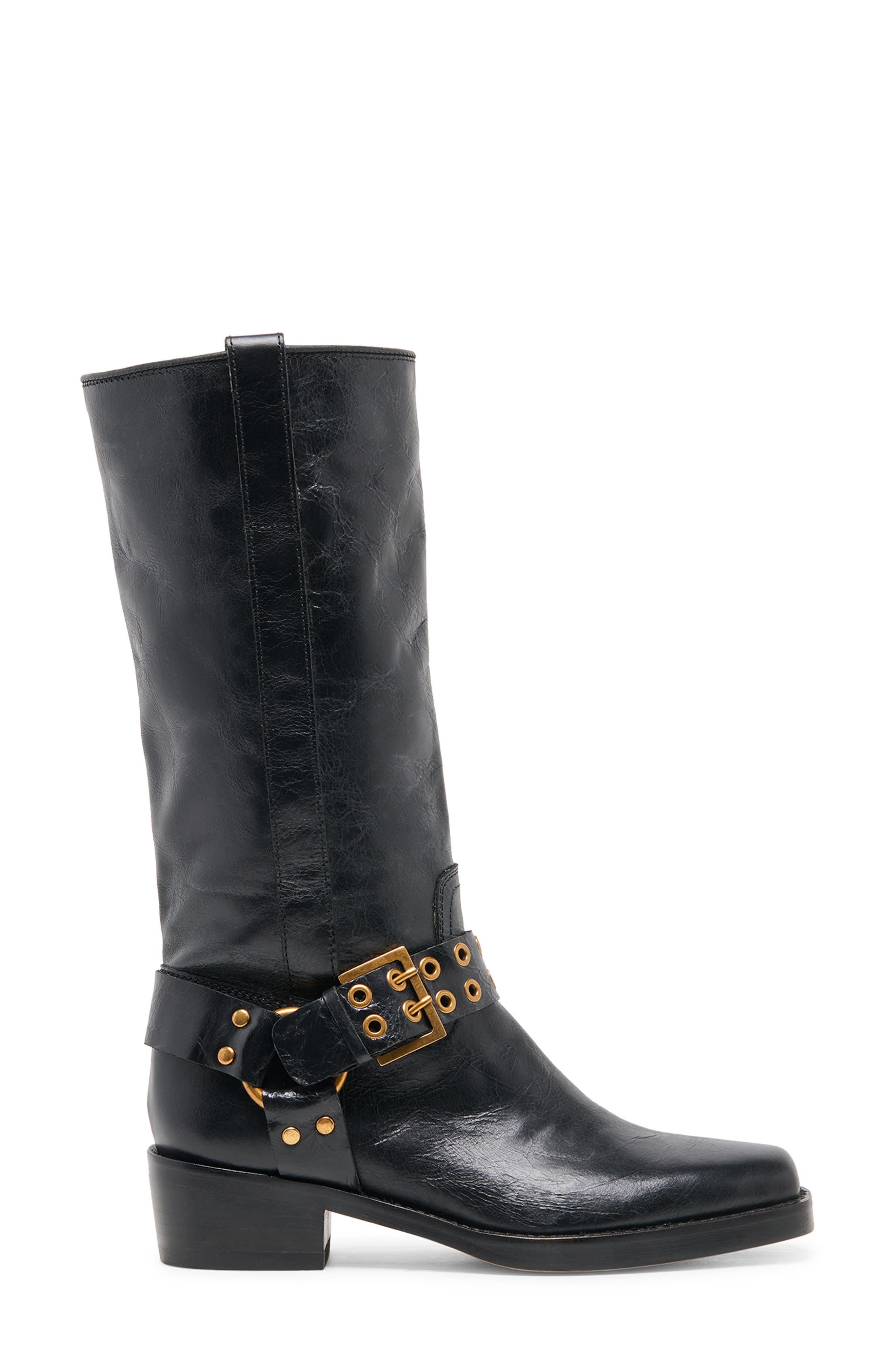 Rusty Tall Boot, Alternate, color, BLACK LEATHER