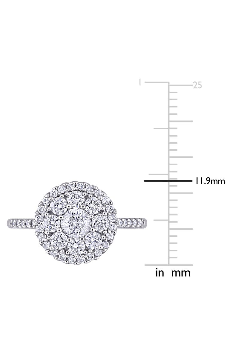 Julianna B. Diamond Composite Halo Ring 10k White Gold, Alternate, color, 10K White Gold