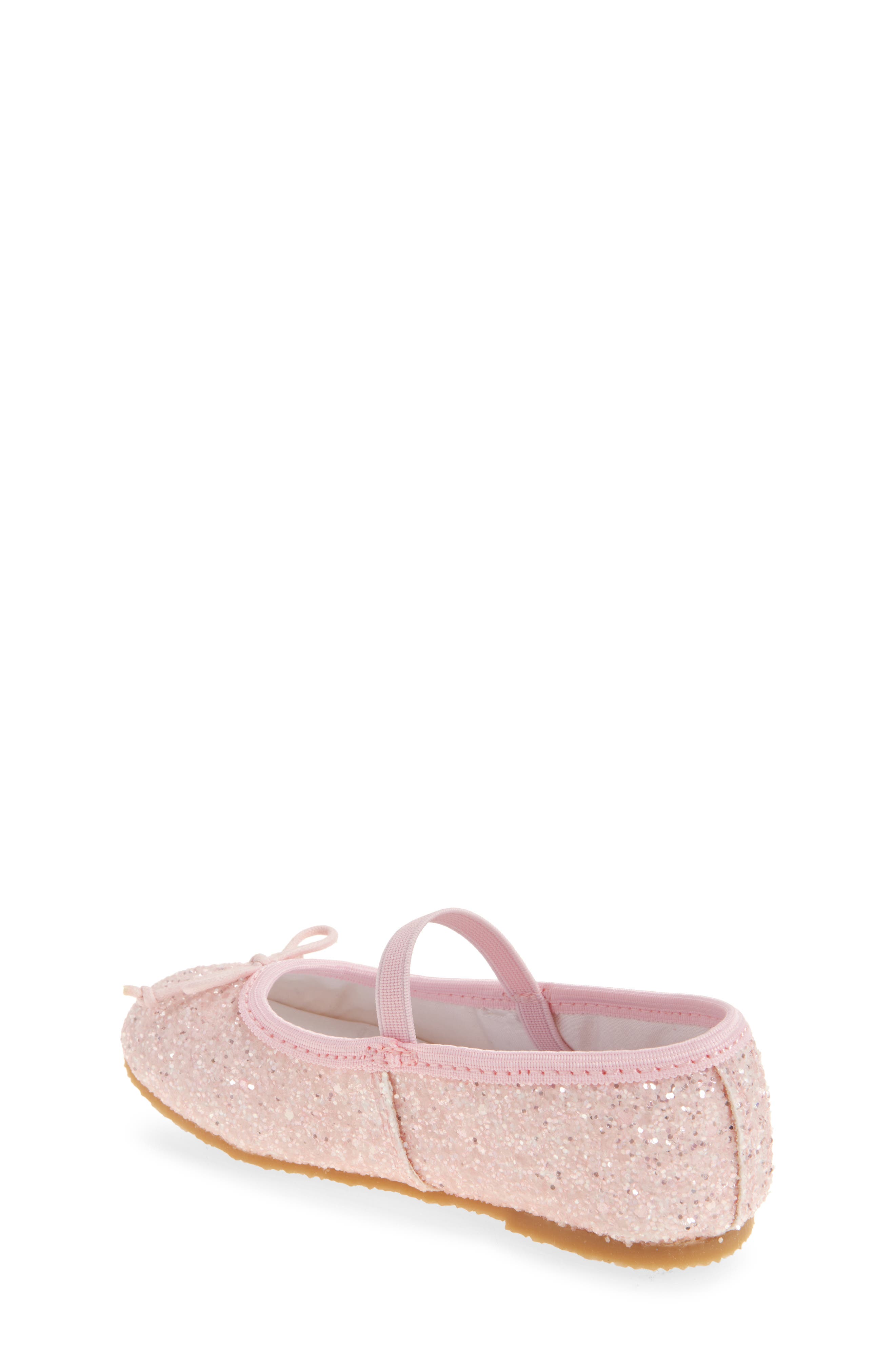 Kids' Victoria Glitter Flat, Alternate, color, GLITTER PINK