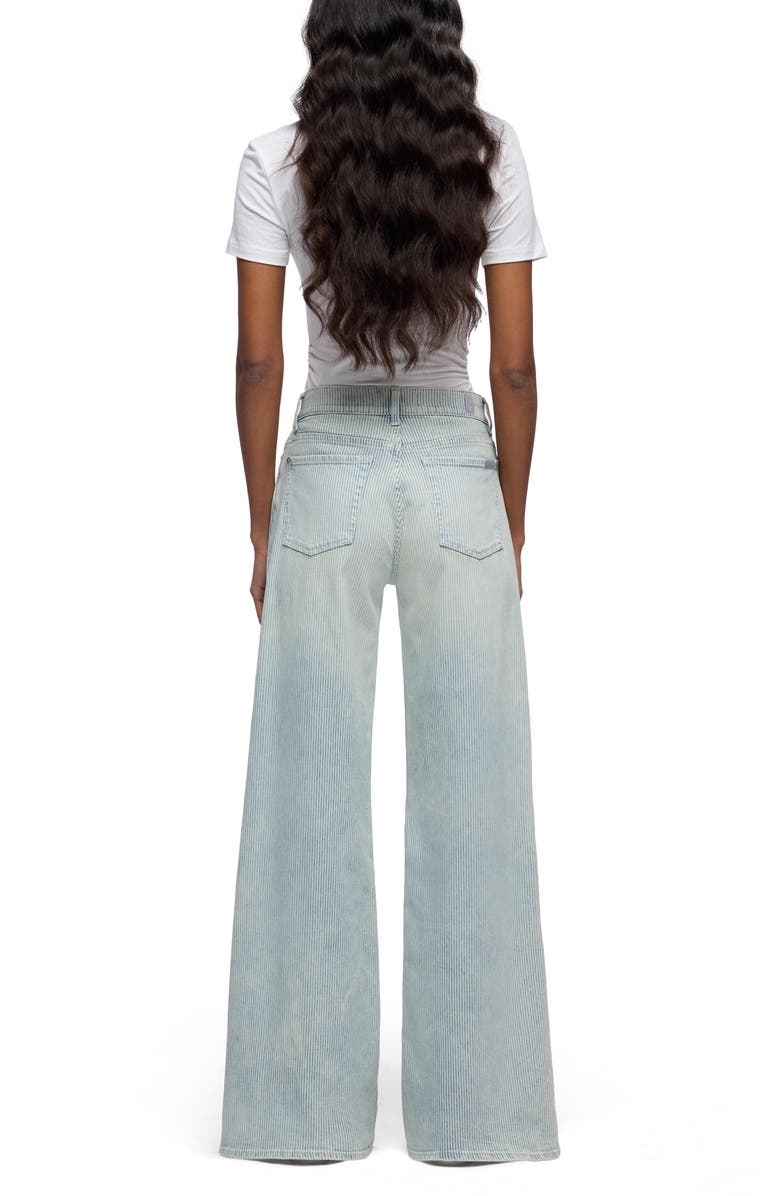 7 For All Mankind Lotta High Waist Wide Leg Jeans, Alternate, color, Stripes