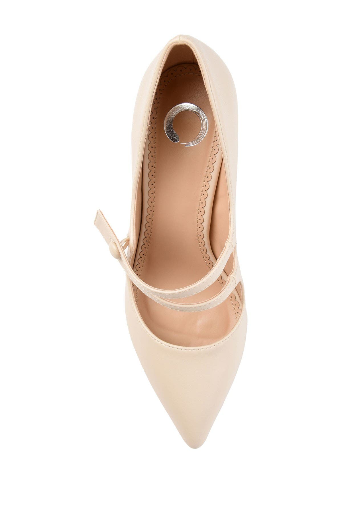 Journee Collection JOURNEE Sidney Pointed Mary Jane Pump, Alternate, color, Ivory