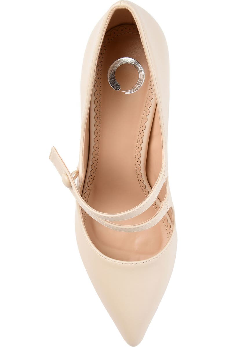 Journee Collection JOURNEE Sidney Pointed Mary Jane Pump, Alternate, color, Ivory