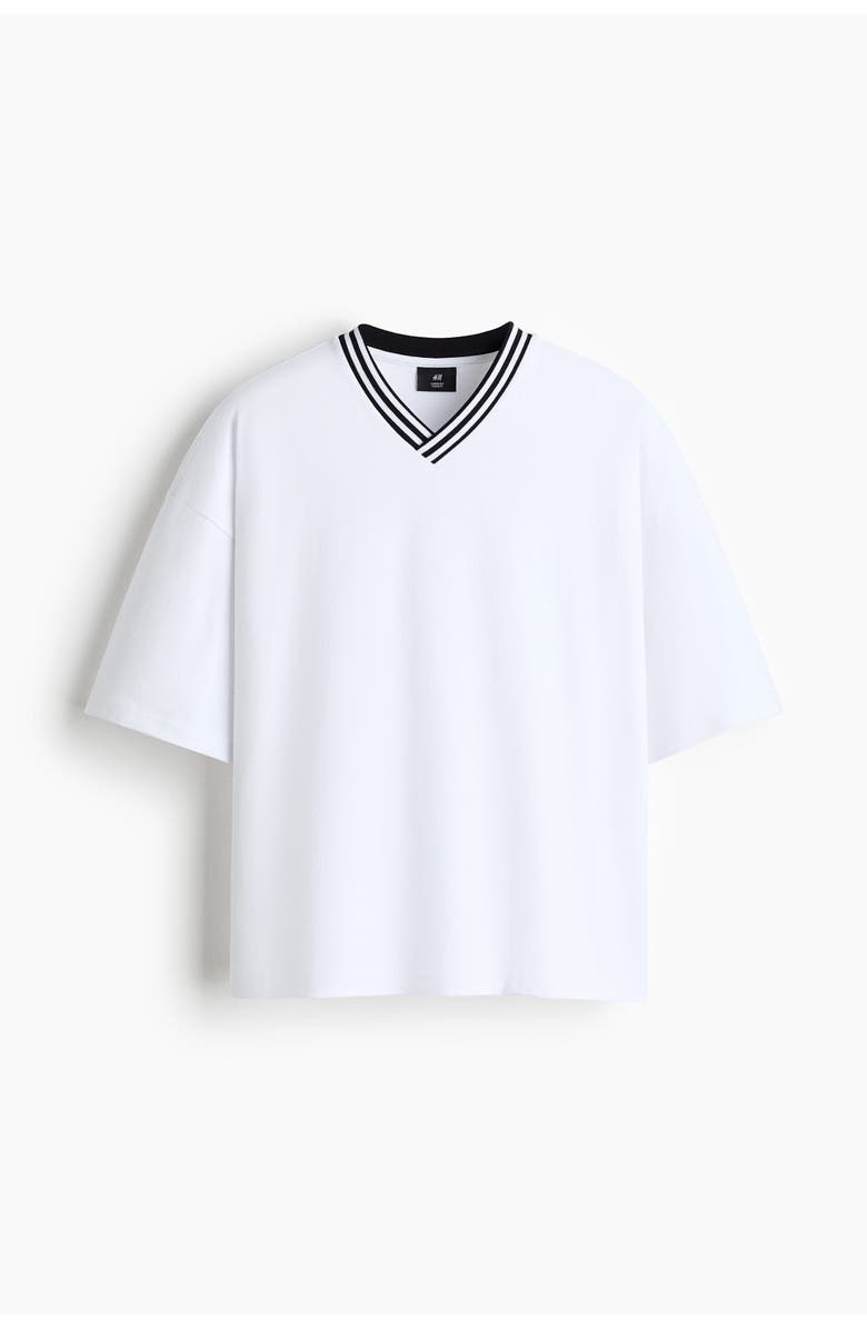 H&M Oversized Fit Cotton T-shirt, Main, color, White