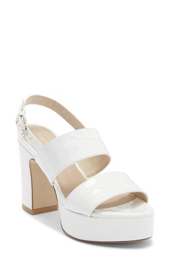 Stuart Weitzman Ono Platform Sandal In White