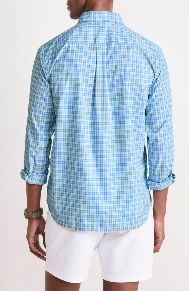 vineyard vines Cobia Check Featherweight Performance Button-Down Shirt, Alternate, color, Jake Blue