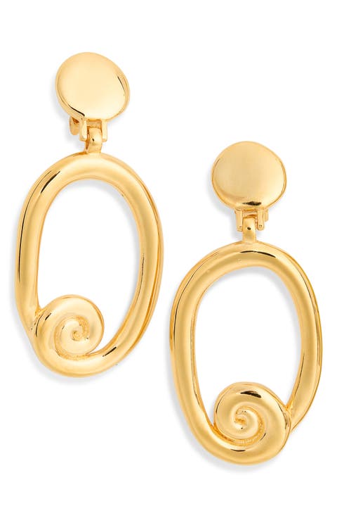 Swirl Circle Drop Earrings