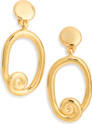 Kenneth Jay Lane Swirl Circle Drop Earrings