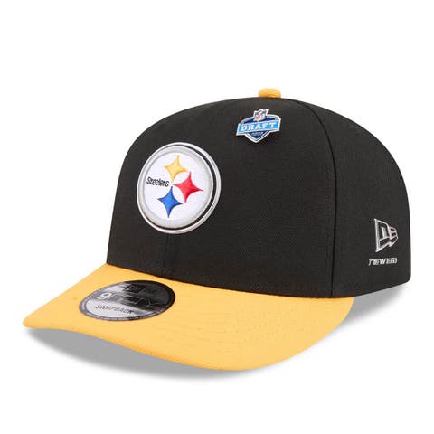 Men's New Era  Black/Gold Pittsburgh Steelers 2026 NFL Draft On Stage Pre-Curved 9FIFTY Snapback Hat