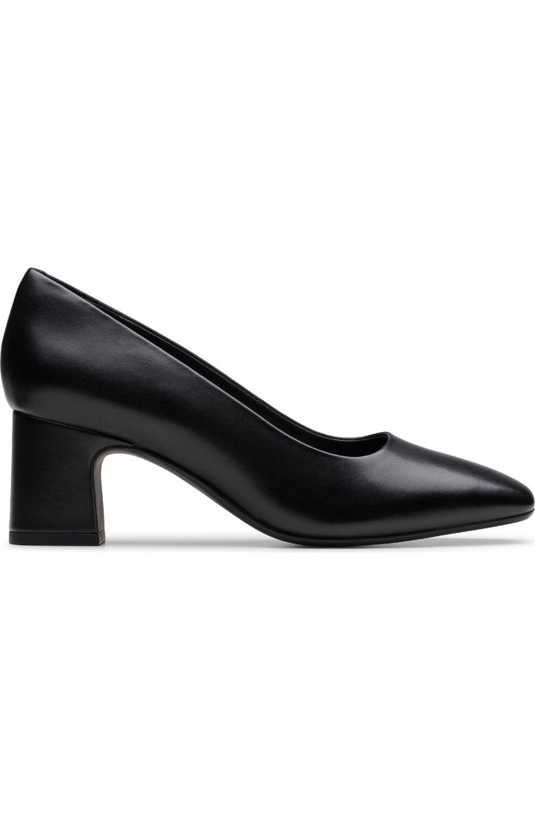 Clarks<sup>®</sup> Fernie Court Block Heel Pump, Alternate, color, Black Leather