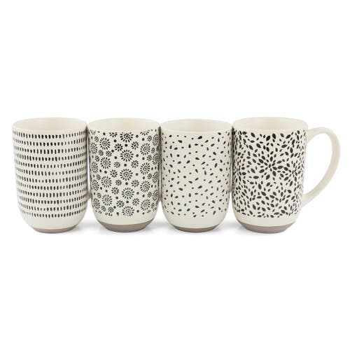 Mr Coffee Mr. Coffee Dutton Springs 4 Piece 19 Ounce Stoneware Assorted Designs Mug Set In Multi