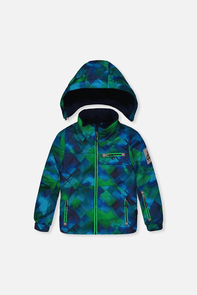 Play Checkered Jacket & Pants Two Piece Snowsuit, Alternate, color, Blue and Green Checkered Print