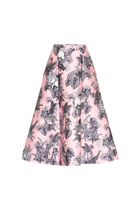 Printed Micado Skirt