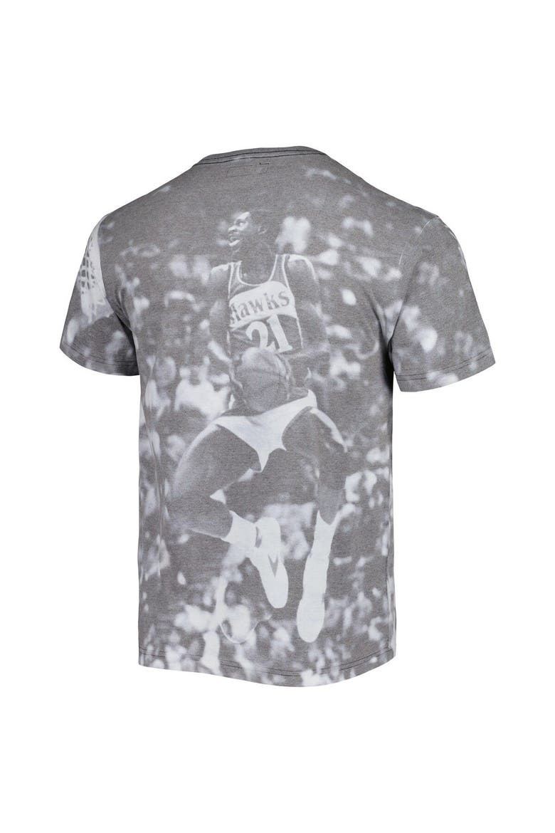 Men's Mitchell & Ness Dominique Wilkins Heather Gray Atlanta Hawks Above The Rim T-Shirt, Alternate, color, Gray