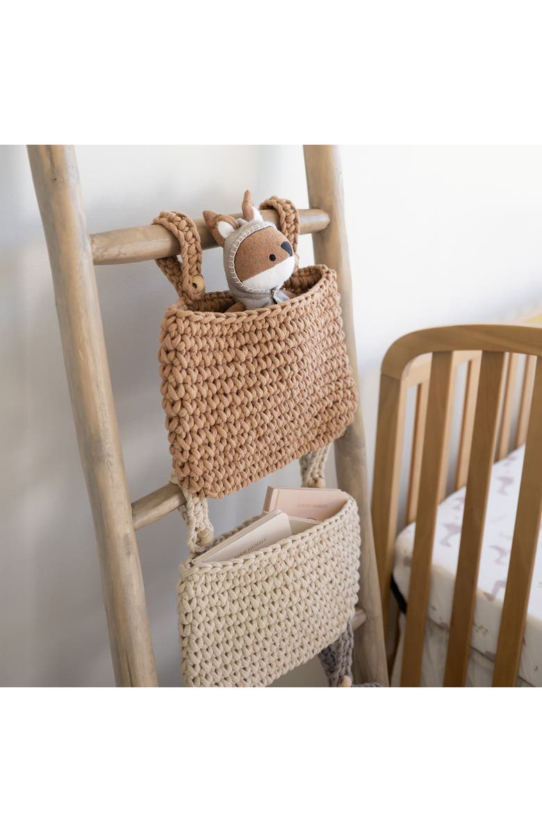 CRANE BABY Assorted 3-Pack Hanging Storage Bins, Alternate, color, Beige