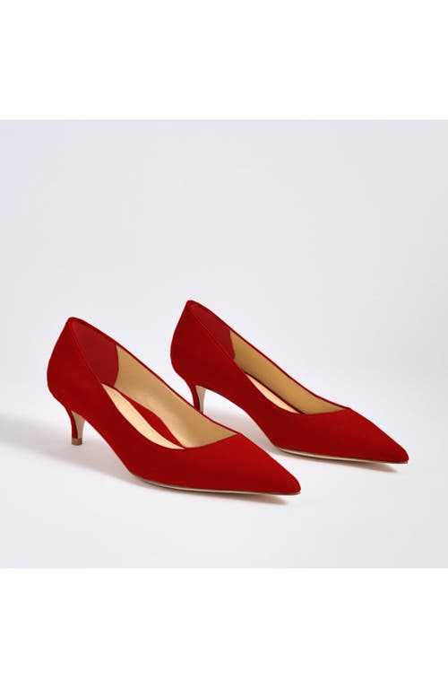 Marion Parke Classic Pump 45 Suede In Red