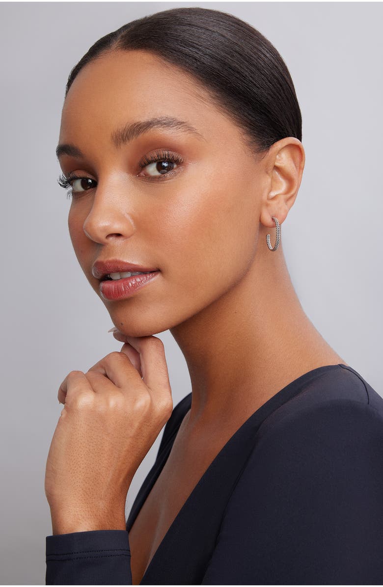 LAGOS Caviar Hoop Earrings, Alternate, color, Sterling Silver