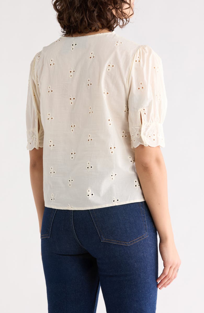 Forgotten Grace Cotton Eyelet Top, Alternate, color, Natural