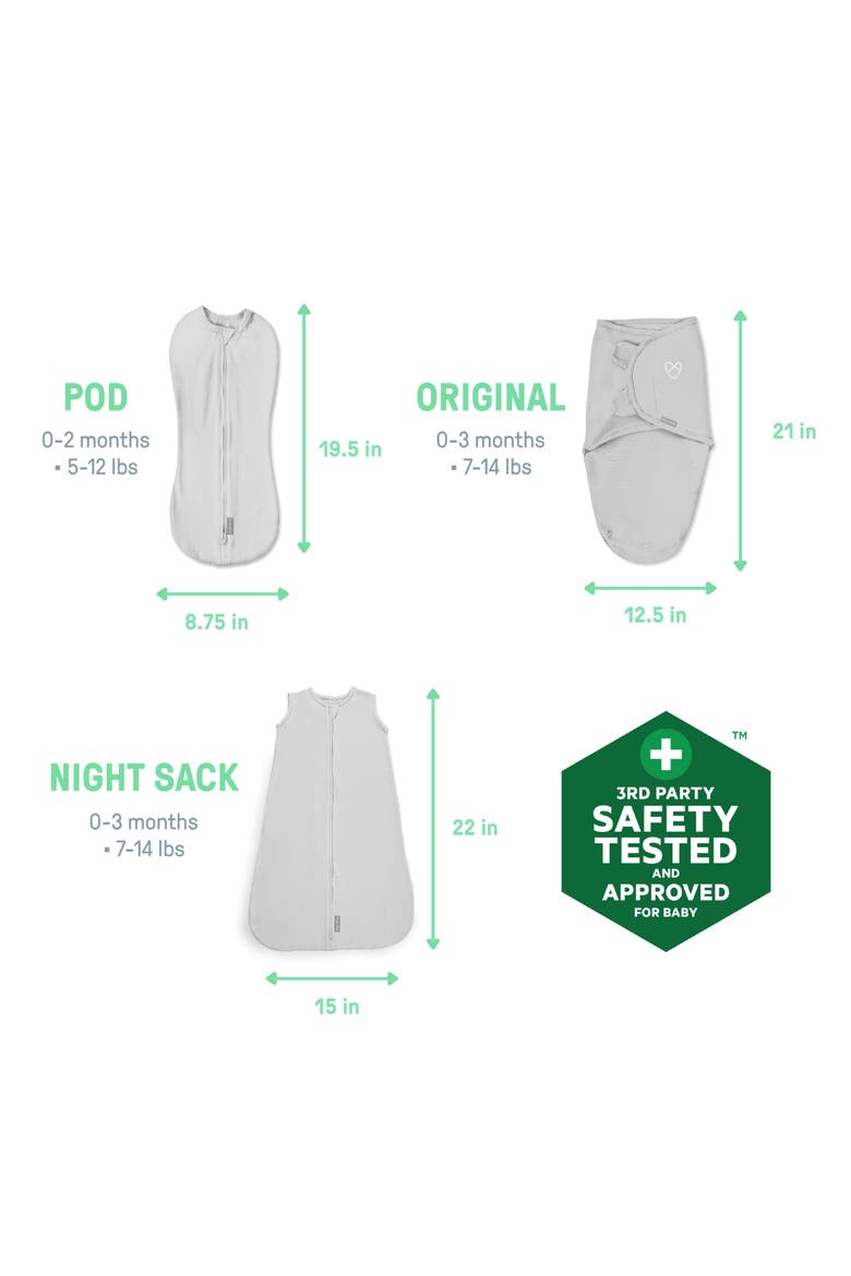 SwaddleMe by Ingenuity Comfort Pack Baby Swaddle Set, Alternate, color, MULTICOLORED