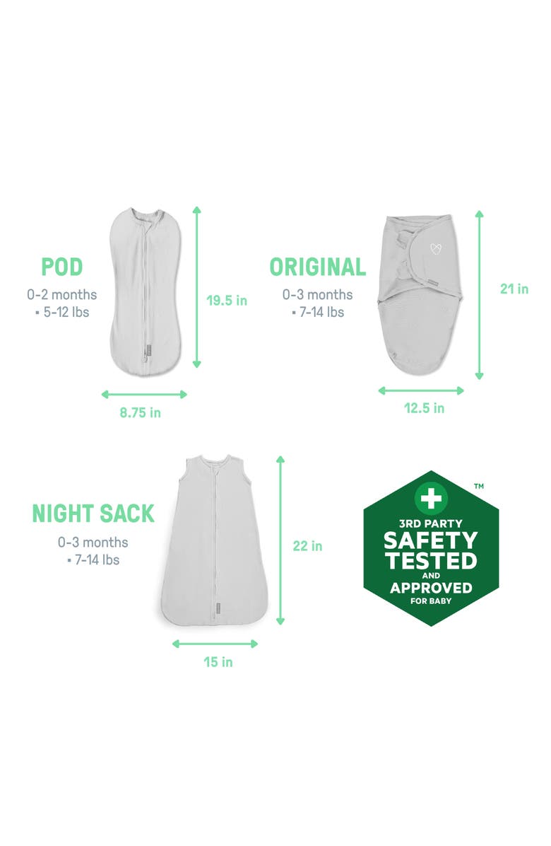 INGENUITY SwaddleMe by Ingenuity Comfort Pack Baby Swaddle Set, Alternate, color, Multicolored