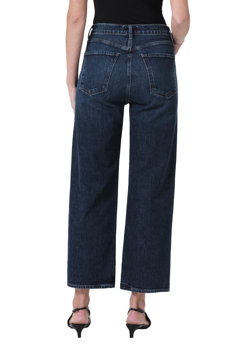 AGOLDE Ren High Waist Ankle Wide Leg Jeans, Alternate, color, Echo