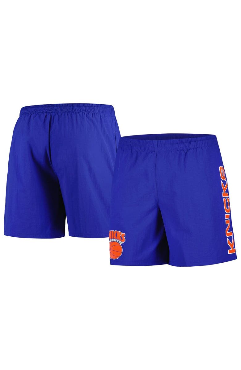Mitchell & Ness Men's Mitchell & Ness Blue New York Knicks Hardwood Classics 1990-1992 Throwback Logo Heritage Shorts, Main, color, 
