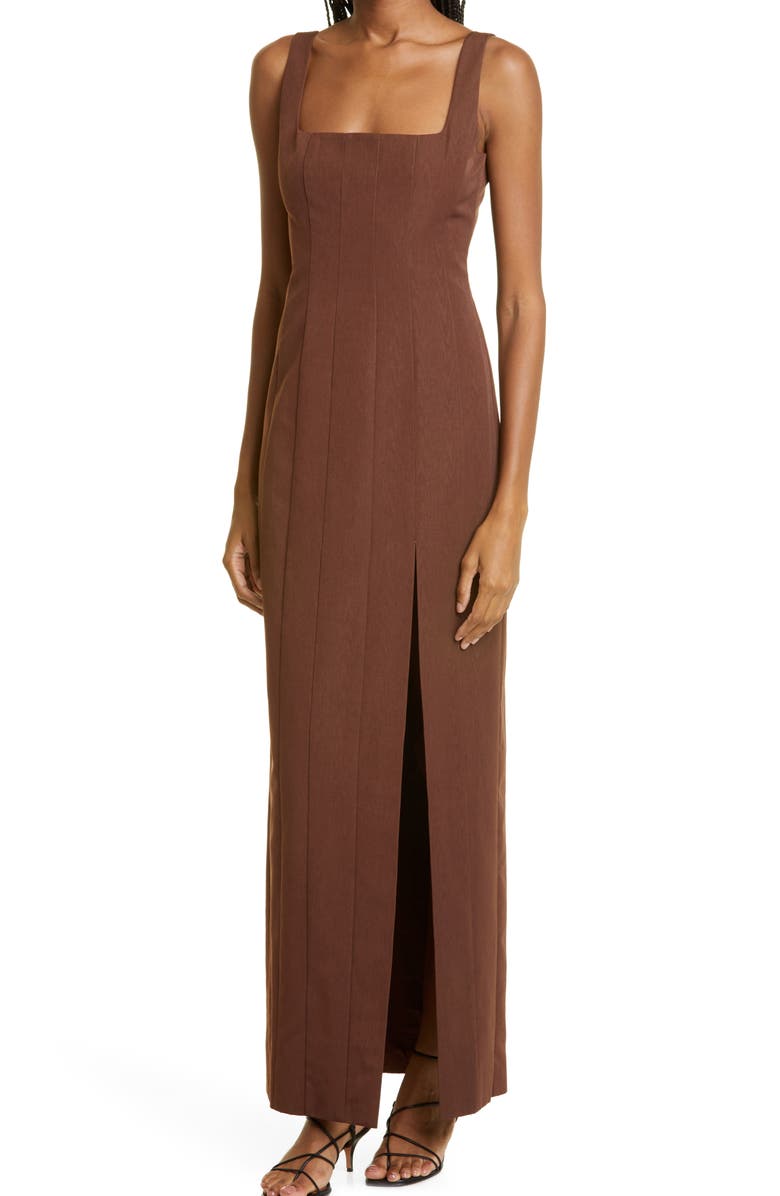 STAUD Portrait Seamed Sheath Dress, Alternate, color, 