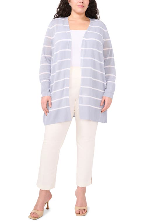 Halogenr Halogen(r) Stripe Longline Cardigan In Blue Fog