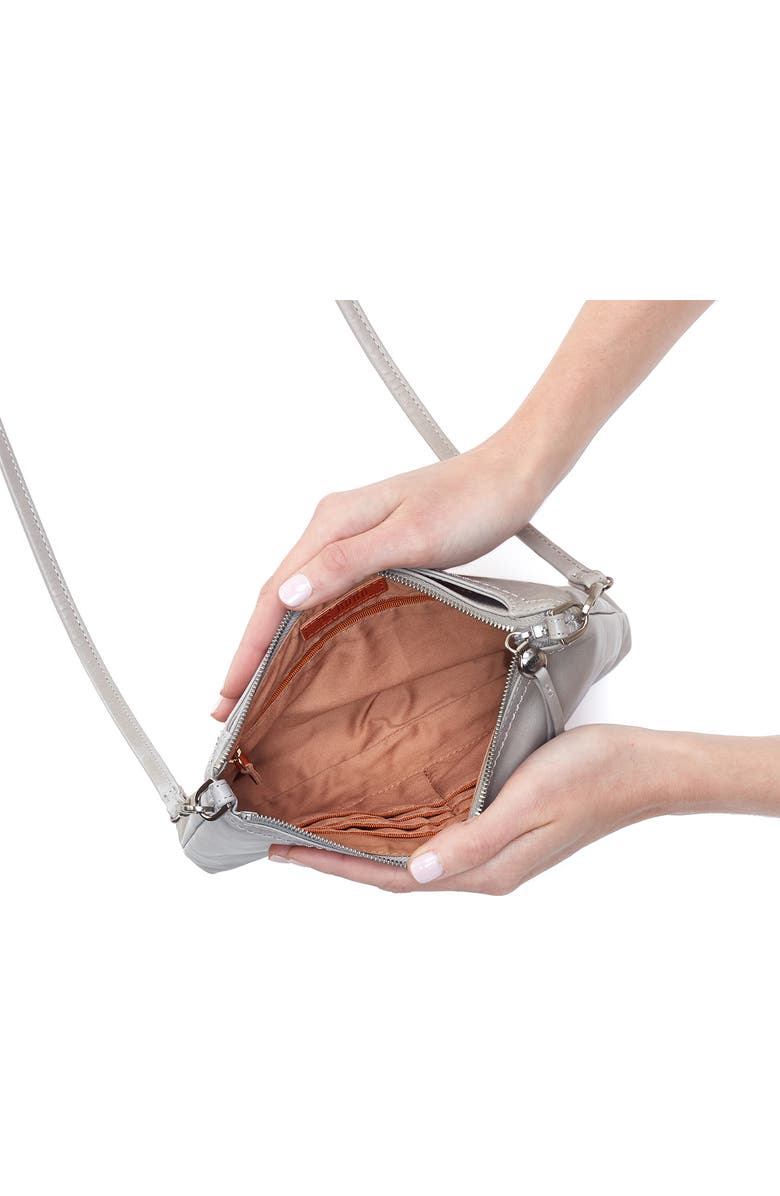 HOBO Darcy Convertible Leather Crossbody Bag, Alternate, color, Light Grey