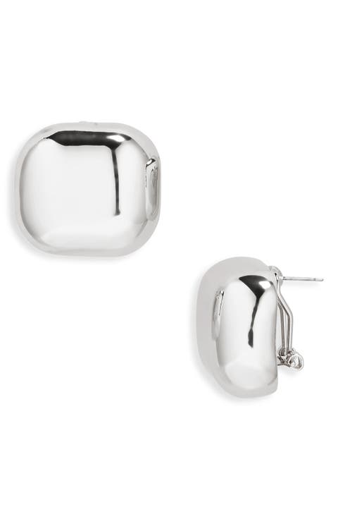 Button Cushion Stud Earrings
