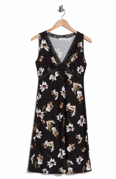 Loveappella Lace Trim Midi Dress
