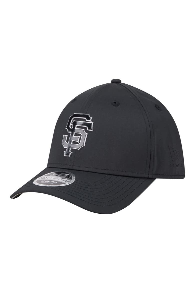 Men's New Era  Black San Francisco Giants Metallic 39THIRTY M-Crown Flex Hat, Main, color, Black