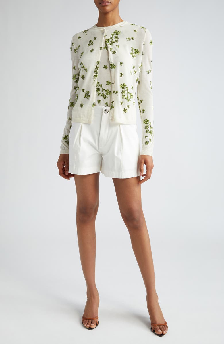Giambattista Valli Garden Embroidered Cashmere & Silk Cardigan, Alternate, color,