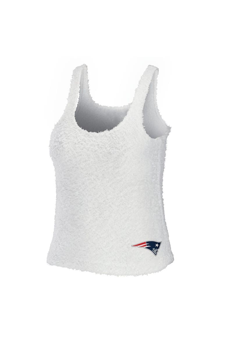 Women's WEAR by Erin Andrews Cream New England Patriots Cozy Scoop Neck Tank Top & Pants Sleep Set, Alternate, color, Cream