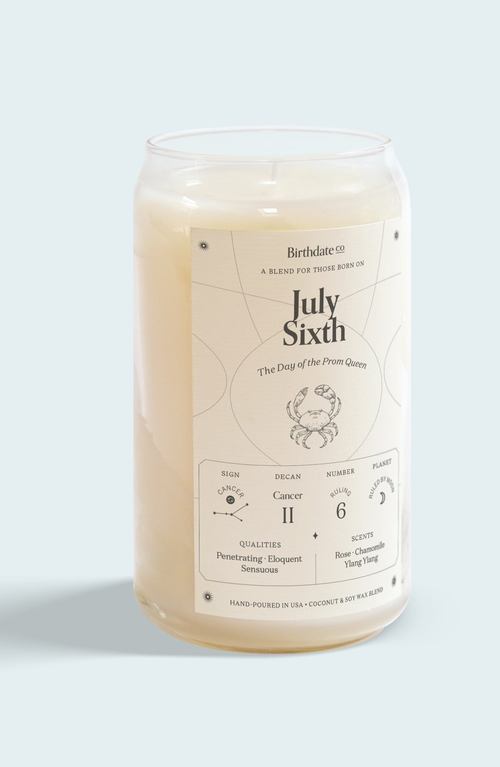 Shop Birthdate Co. The July Birthday Candle In July 6th