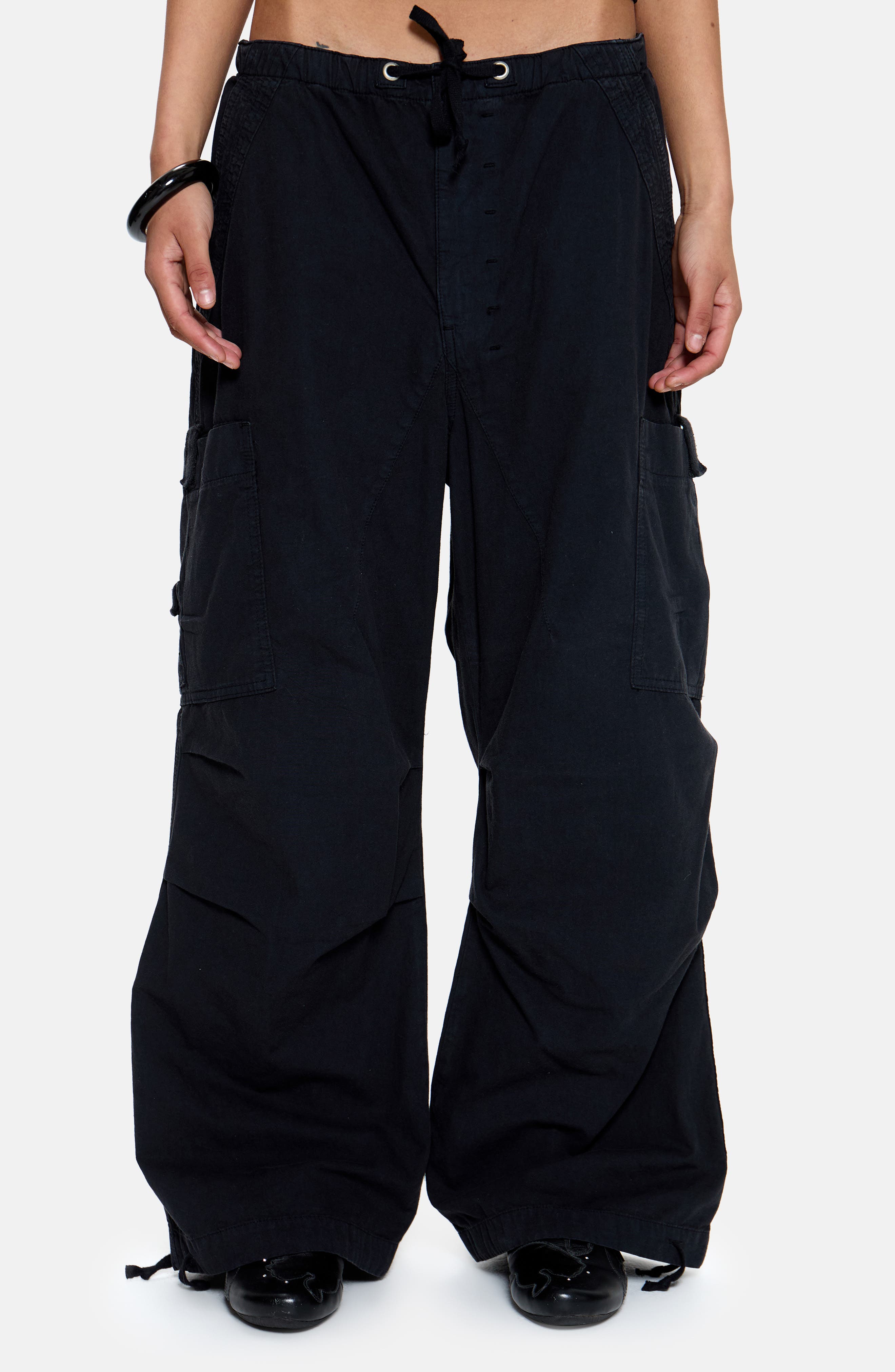 パンツ Jaded London Black Parachute Cargo Pants d97dd872-6c05-456a-8cb4-