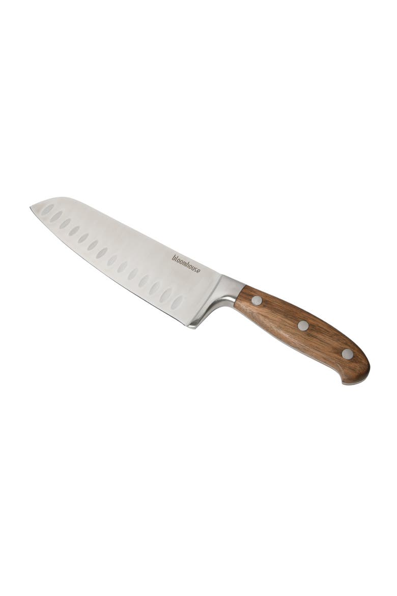 German Steel Santoku Knife, Alternate, color, Natural Wood