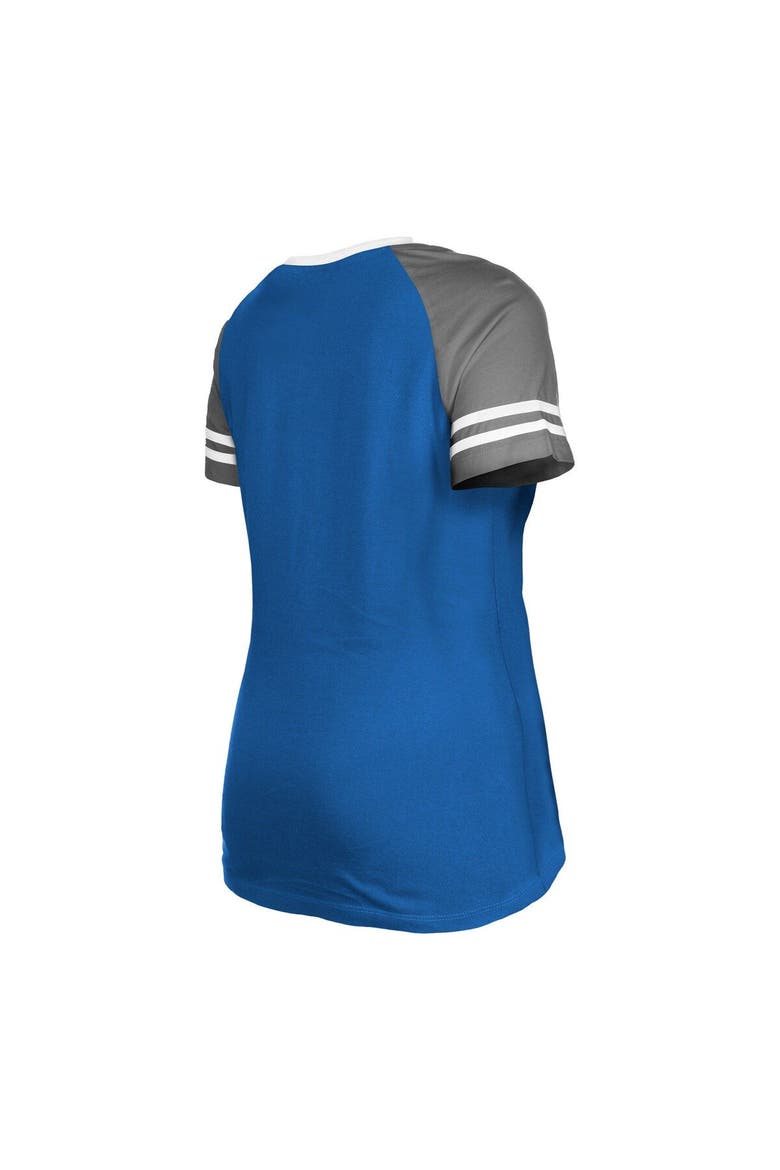 Women's New Era  Royal Indianapolis Colts Raglan Lace-Up T-Shirt, Alternate, color, Royal