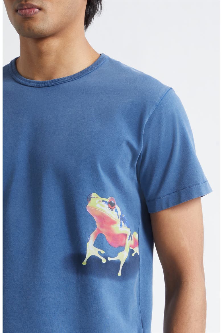 Peeking Frog Graphic T-Shirt, Alternate, color, MID BLUE
