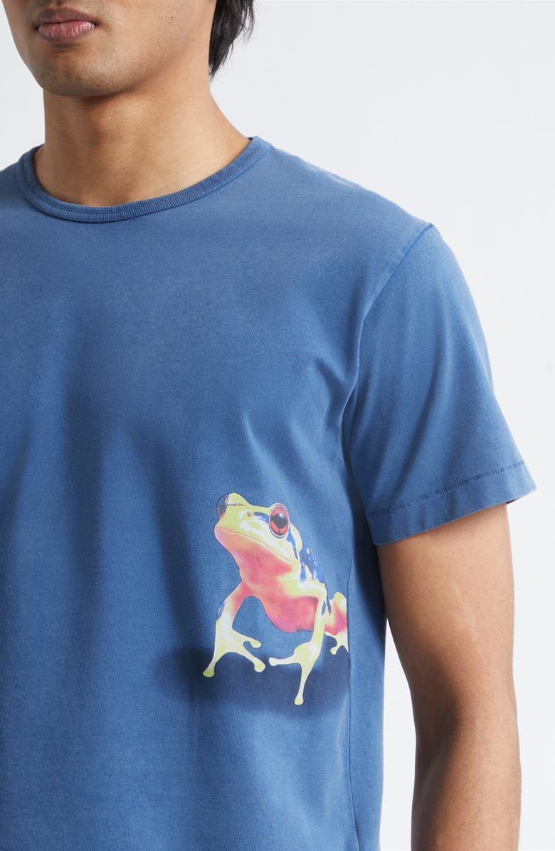 JW Anderson Peeking Frog Graphic T-Shirt, Alternate, color, Mid Blue