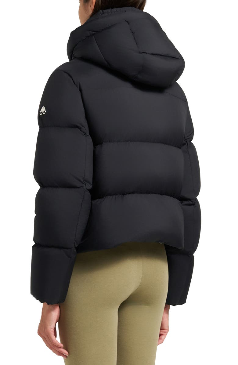Moose Knuckles Belle Dune Water Repellent Down Puffer Jacket with Removable Hood, Alternate, color, Black