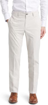 Berle Trim Fit Cotton Poplin Dress Pants