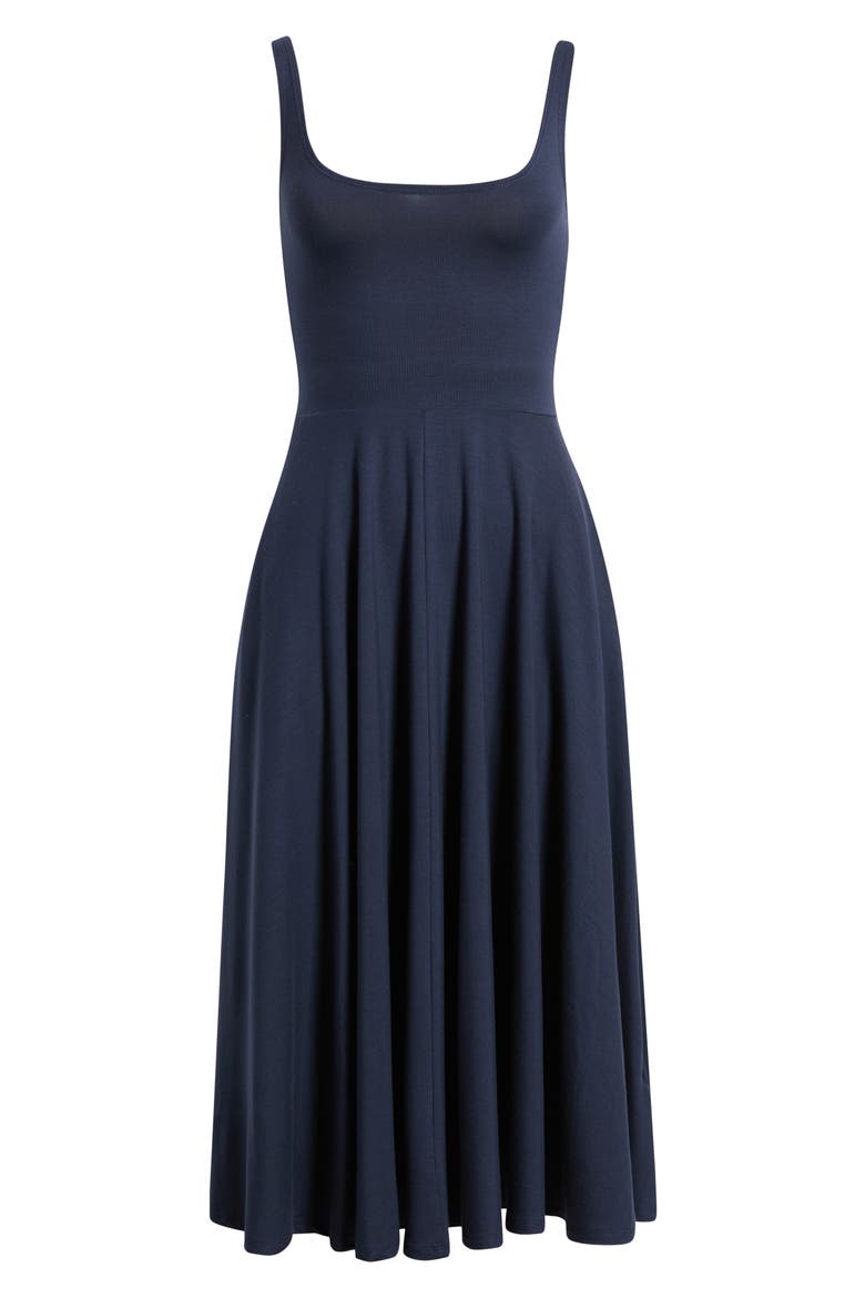 Rou Jersey Midi Dress, Alternate, color, MIDNIGHT