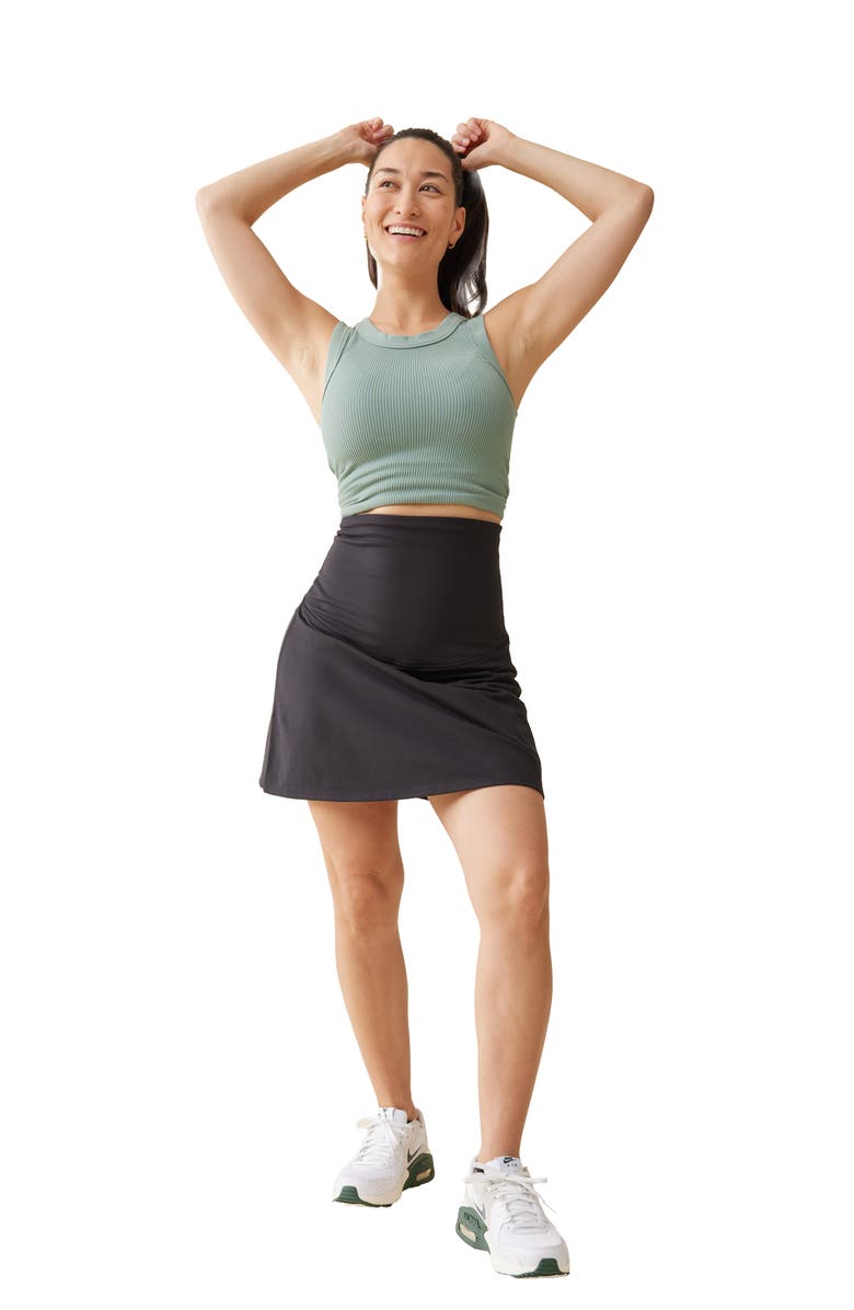 Ingrid & Isabel POSTPARTUM SKORT, Main, color, Black