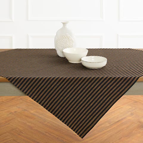 Linen Table Throw - Amalfi Stripe, 52" x 52", 52" x 52"
