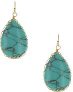 OLIVIA WELLES Klara Cabochon Teardrop Earrings