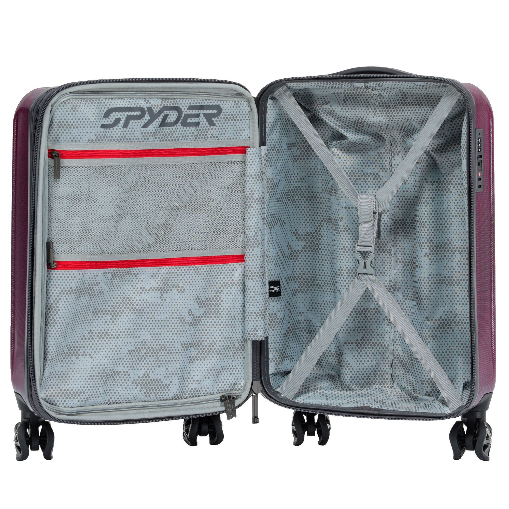 Spyder Rails 2 Piece Luggage Set, Alternate, color, Burgundy